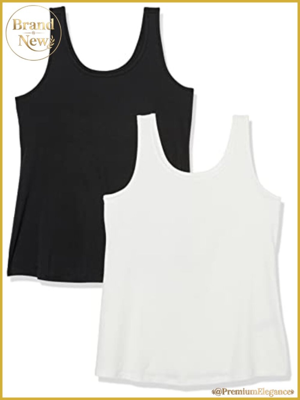 Plus Size Slim Fit Scoop Neck Tank Top Pack of 2
